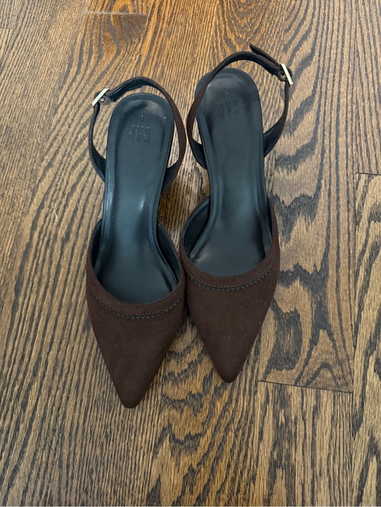 GAP Shoes - GAP Dark Brown Pointed-Toe Slingback Pumps